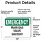 Signmission Main Gas Valve Shutoff, 10 in W x Rectangle, Vinyl Decal OS-2PACK-EM-D-710-L-10400 - alternate 3